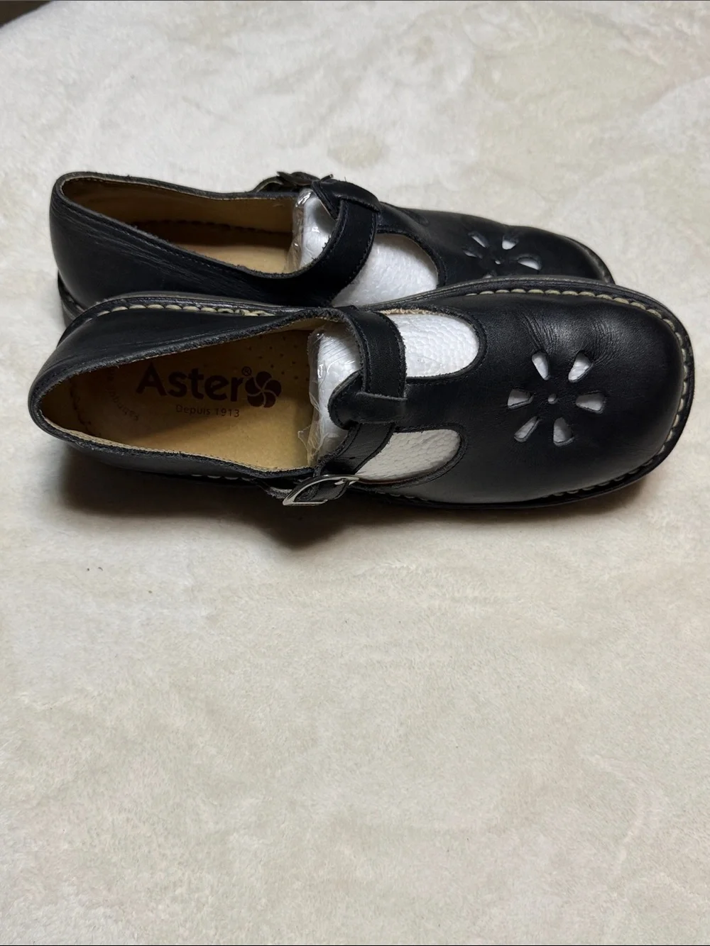 Aster Maryjane Black rubber soled leather Dress shoes Size 36 (us 6) Great shape